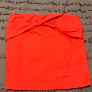 J Crew Red strapless top